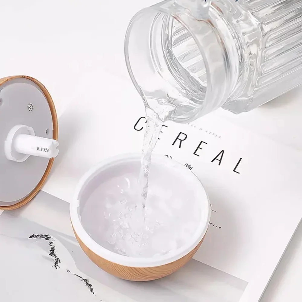 Wood Grain Vase-Shaped Essential Oil Diffuser